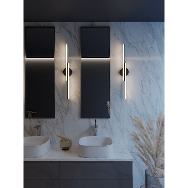 Ella 17-in. LED Wall Sconce, Black